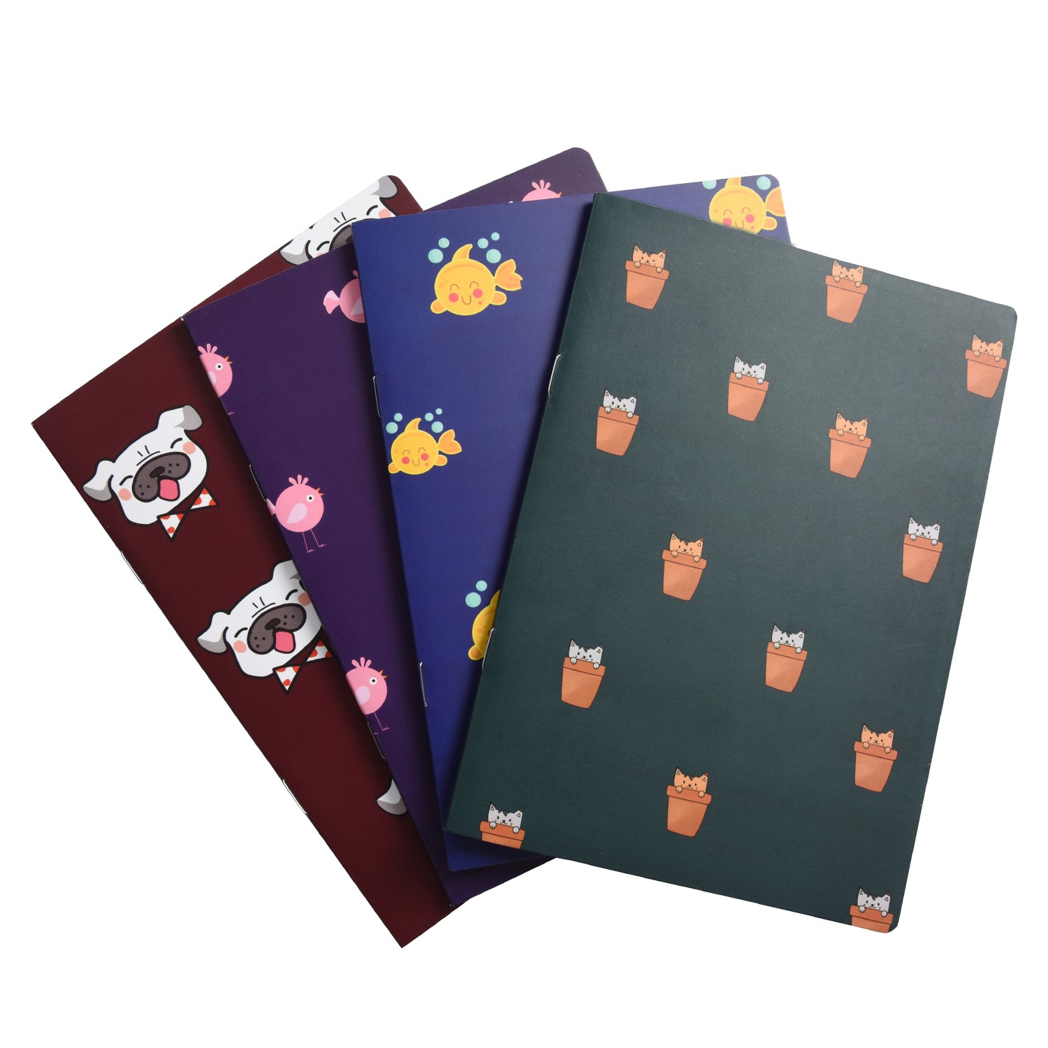 Animal- Set of 4 Plain Journals for 2025