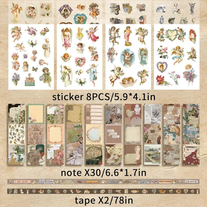 Combo Pack of 2 Jumbo Journaling Kits: Retro & Botanical