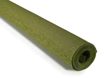 Olive Green Crepe Paper Roll (90g) - Perfect for DIY Crafts & Flower Making