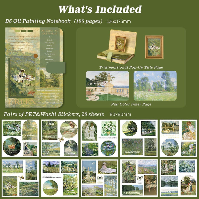 Van Gogh Jumbo journaling kit for 2026 with diary, stickers & bookmark, kq-22531-1mg