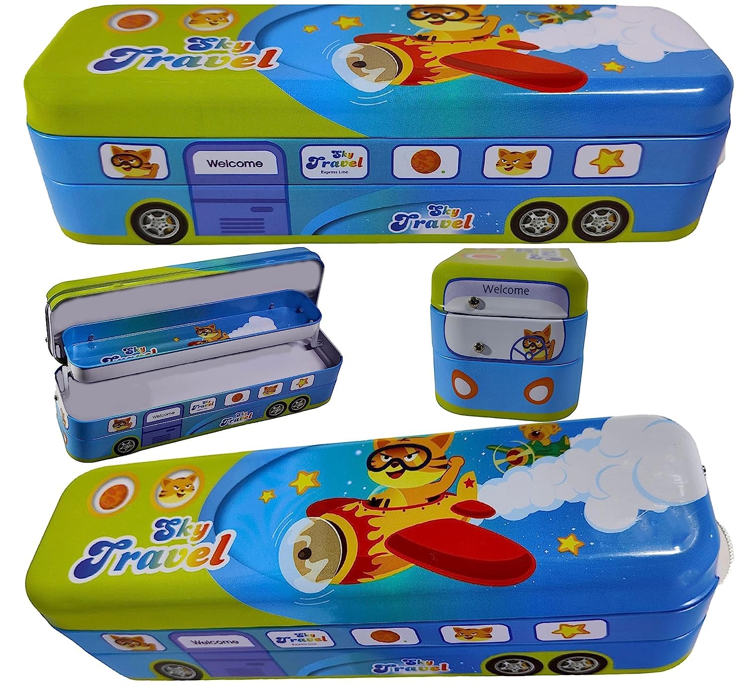 Multi-Functional Pencil & Stationery Box for Kids | Assorted Designs