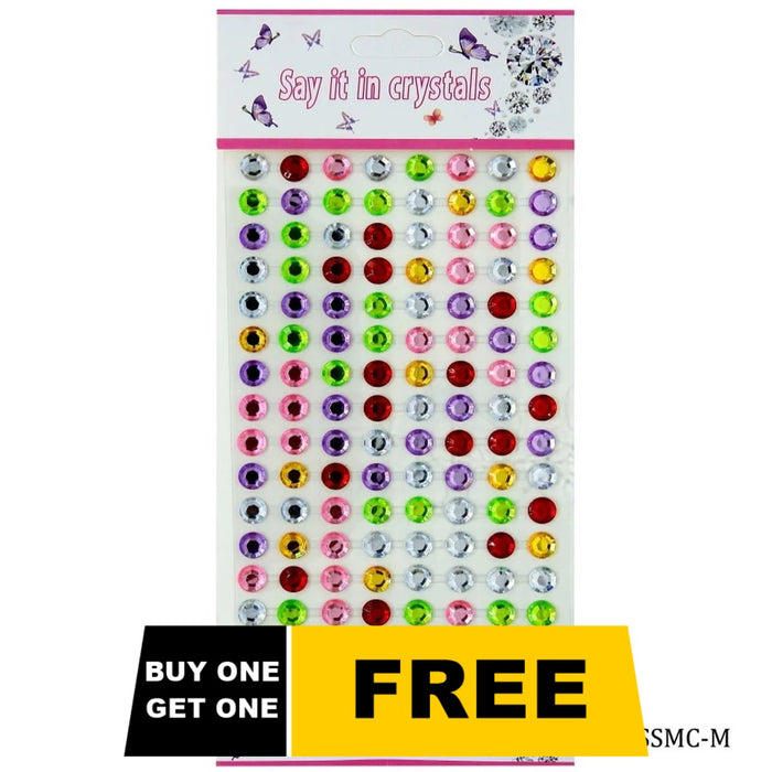 (Buy 1 Get 1 Free) Sticker Diamond Multi Colour 8DSSMC-M