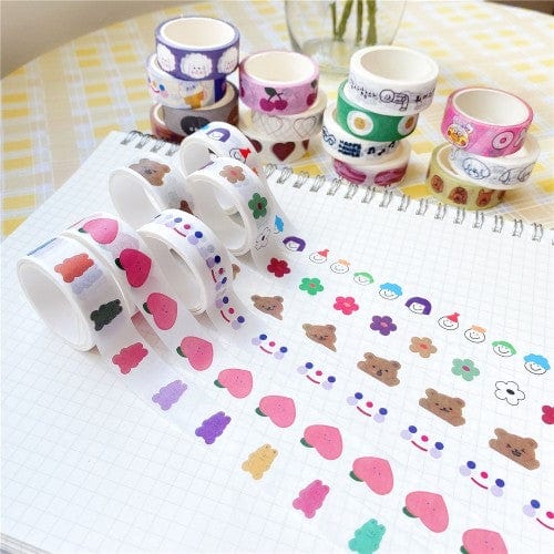 Printed washi tape I Pack of 6 Cute Designed tapes for Scrapbooking