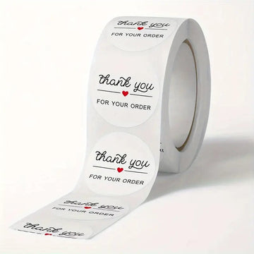 (JUMBO ROLL) Thank you labels for your small business (500 Labels) 1inch