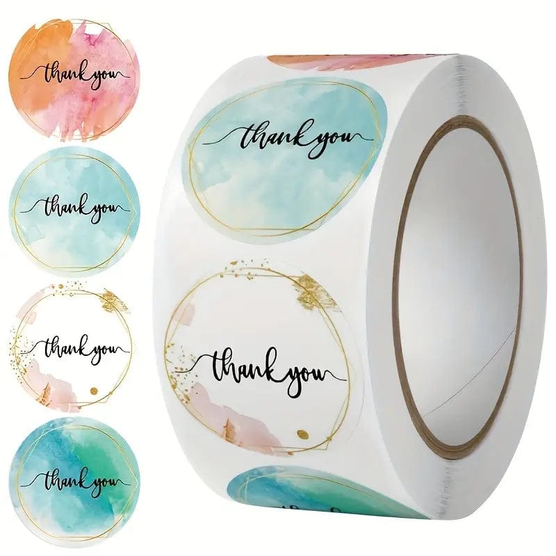 (JUMBO ROLL) Thank you labels for your small business (500 Labels) 1 inch