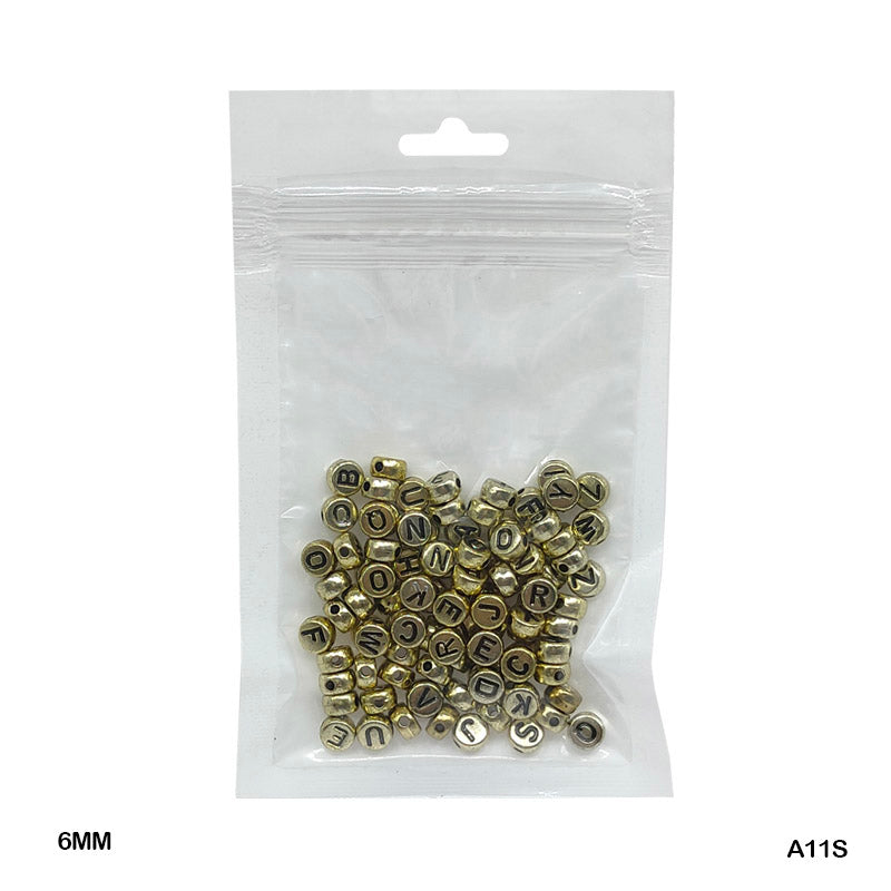 Bracelet Beads Plastic 20Gm 6Mm (A11S)