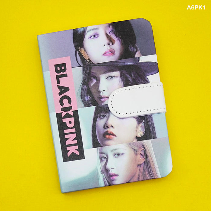 Black Pink Printed Magnetic Diary 14x10cm - Notebook (Design 4)
