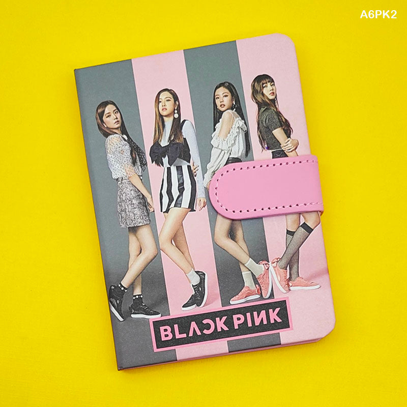 Black Pink Printed Magnetic Diary 14x10cm - Notebook (Design 3)