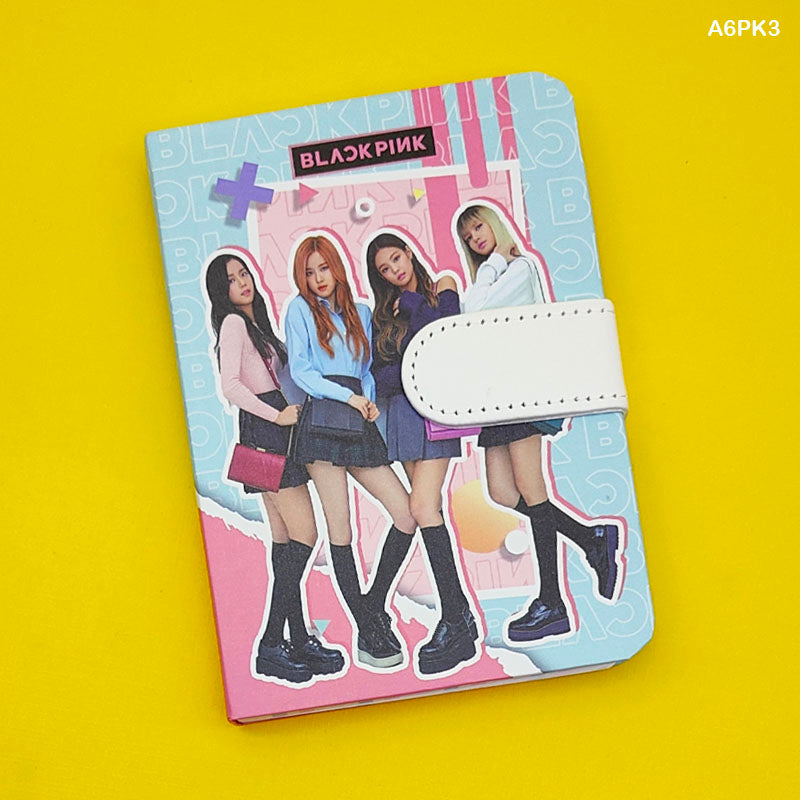 Black Pink Printed Magnetic Diary 14x10cm - Notebook (Design 1)