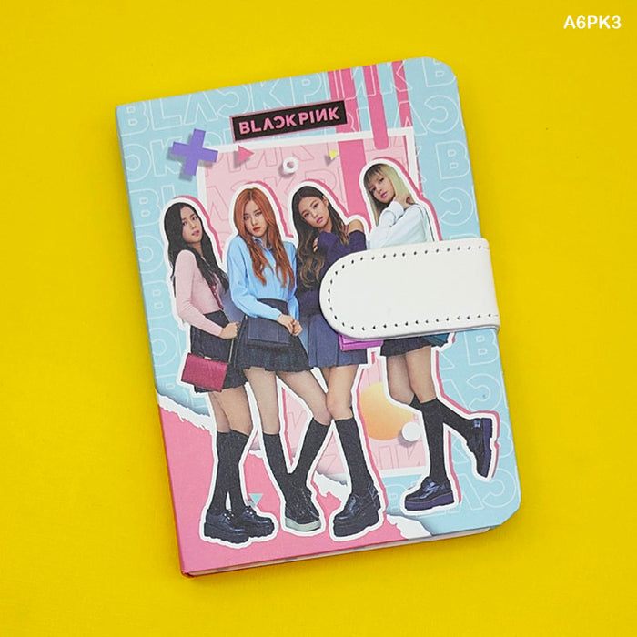 Black Pink Printed Magnetic Diary 14x10cm - Notebook (Design 1)