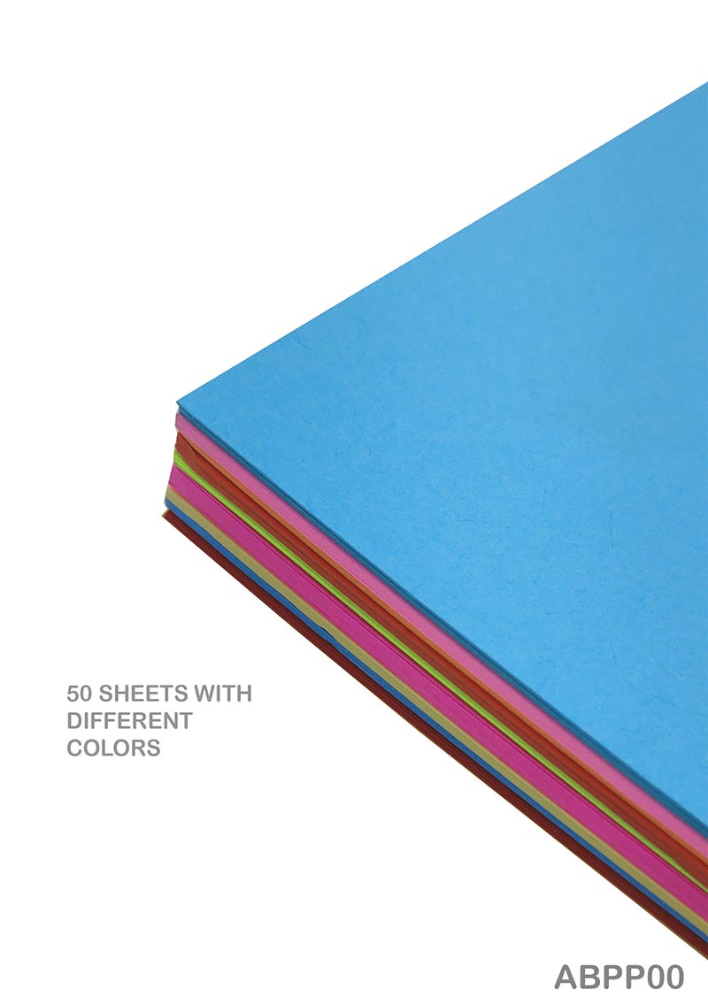 A4 Bright Tinted Card Sheets - Pack of 50 Coloured Craft Card