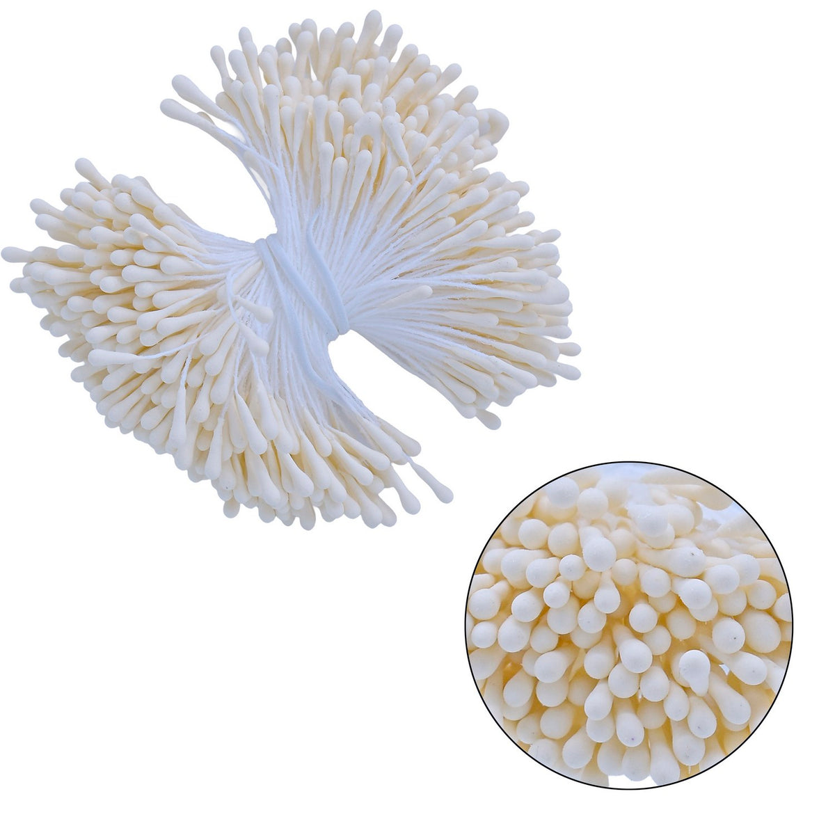 Artificial Flower Polons Cream Design 1 for DIY Craft & Decor