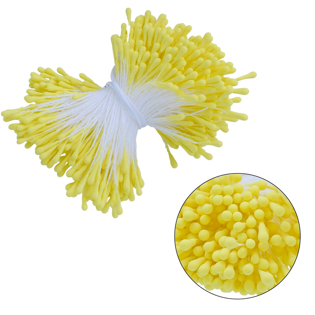 Artificial Flower Polons Yellow Design 1 for DIY Craft & Decor