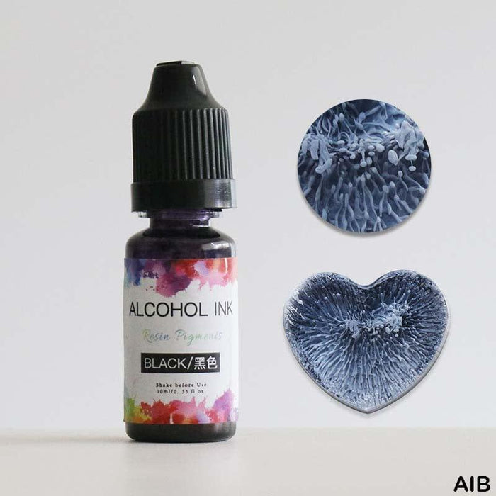 Black Alcohol Ink 10ml Bottle l Pack of 1