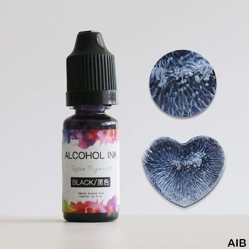 Black Alcohol Ink 10ml Bottle l Pack of 1