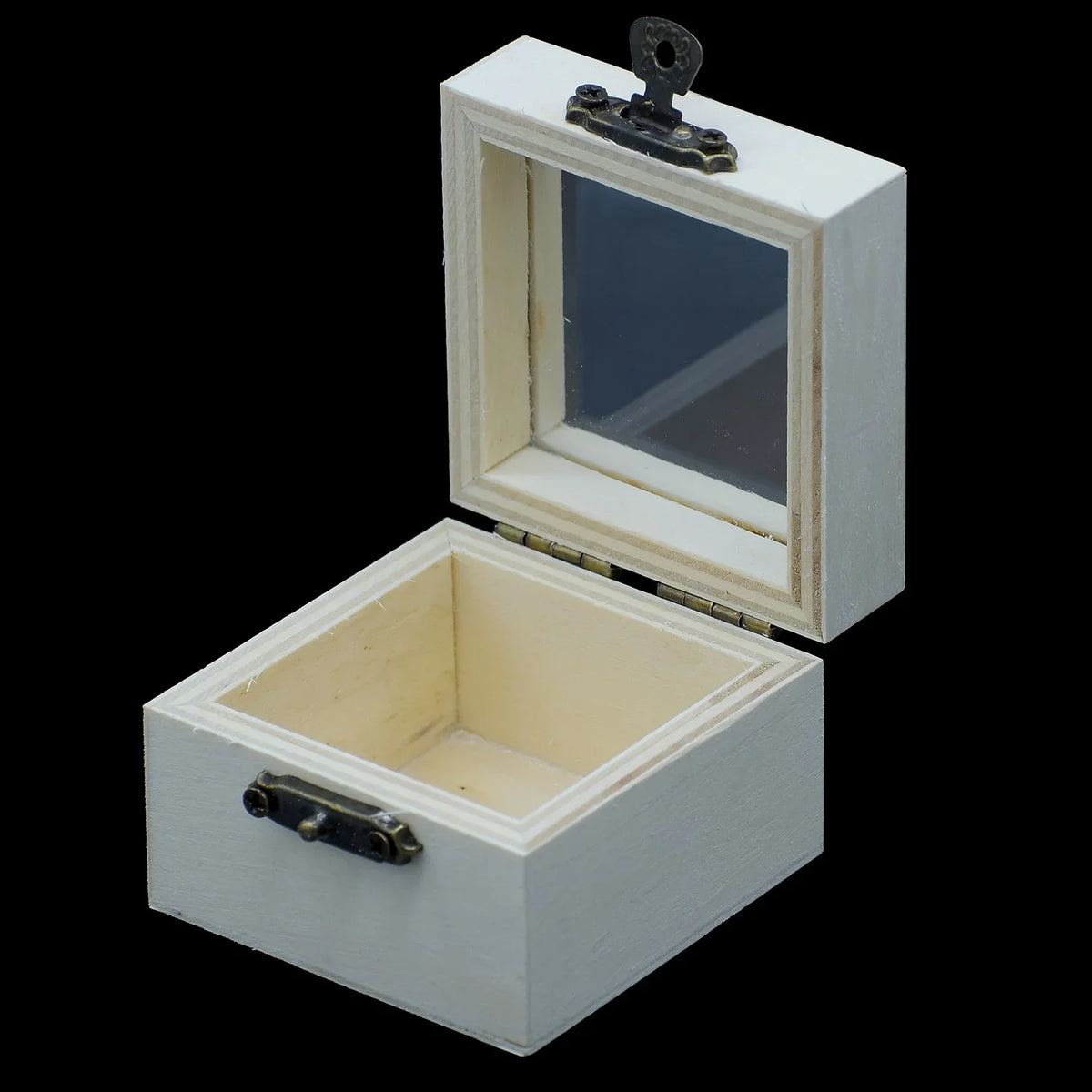 Wooden Empty Box Small Top Window l Square l Pack of 1