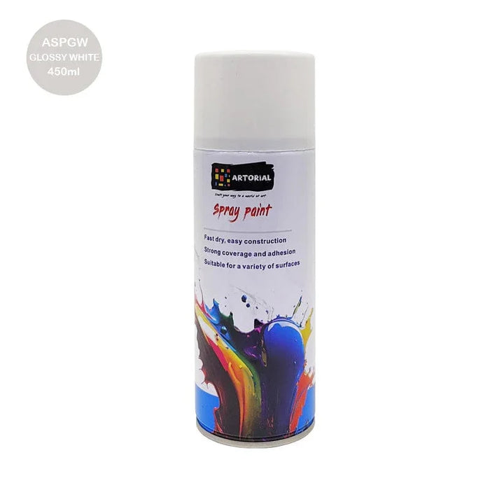 Artorial Spray Paint Glossy White 450Ml     Code  Aspgw