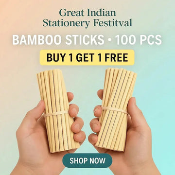 (Buy 1 Pack Get 1 Pack Free) Bamboo sticks for Diy & hobby craft | pack of 1 contains 100 sticks