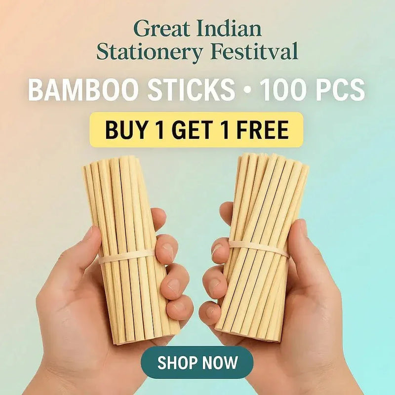 (Buy 1 Pack Get 1 Pack Free) Bamboo sticks for Diy & hobby craft | pack of 1 contains 100 sticks