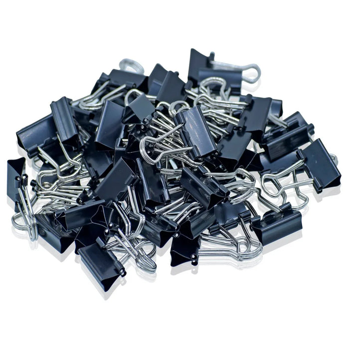 Premium Black Binder Clips l 15mm (60Pcs) Pack Of 1