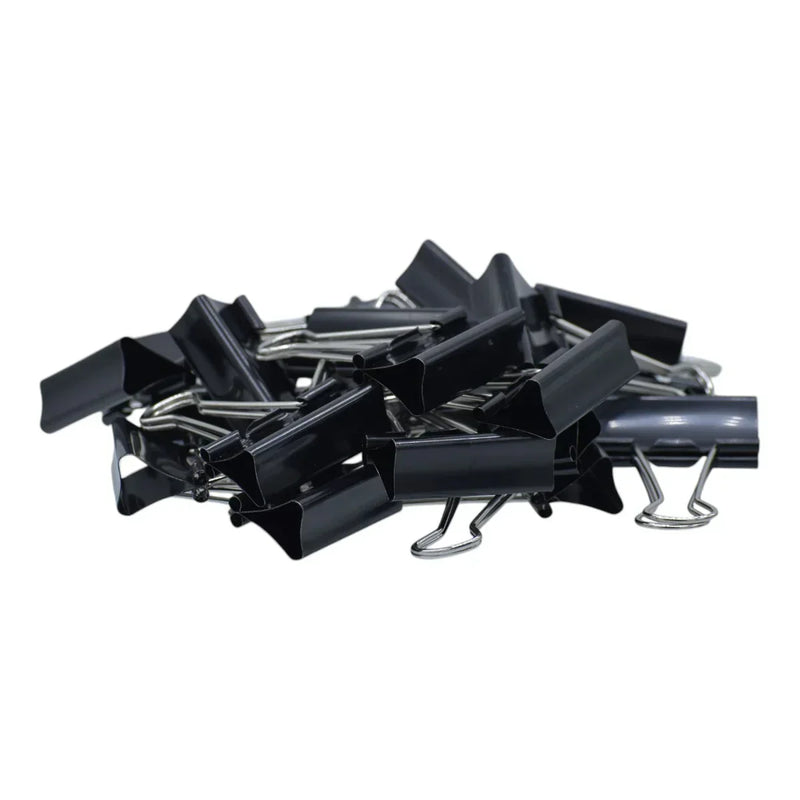 Premium Black Binder Clips l 32mm l Pack of 24 pcs l BCBK32MM