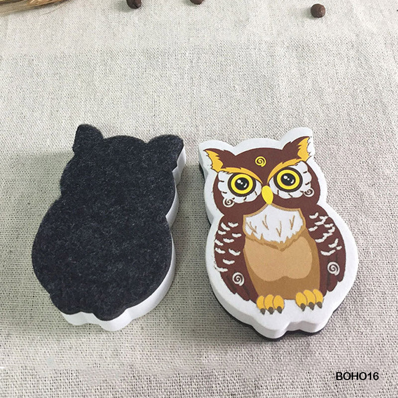 White Board Duster Magnetic Owl (Boho16)