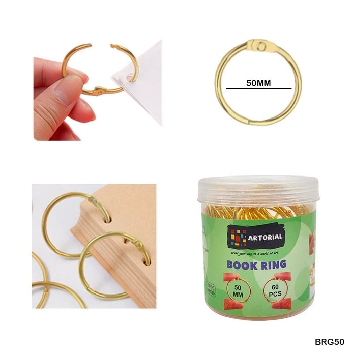 Book Ring I 50 Mm Gold I Pack of 60