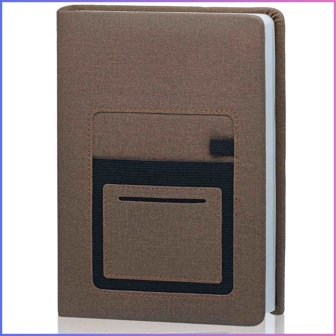 Brown A5 Business Diary With Mobile Pocket l Pack of 1