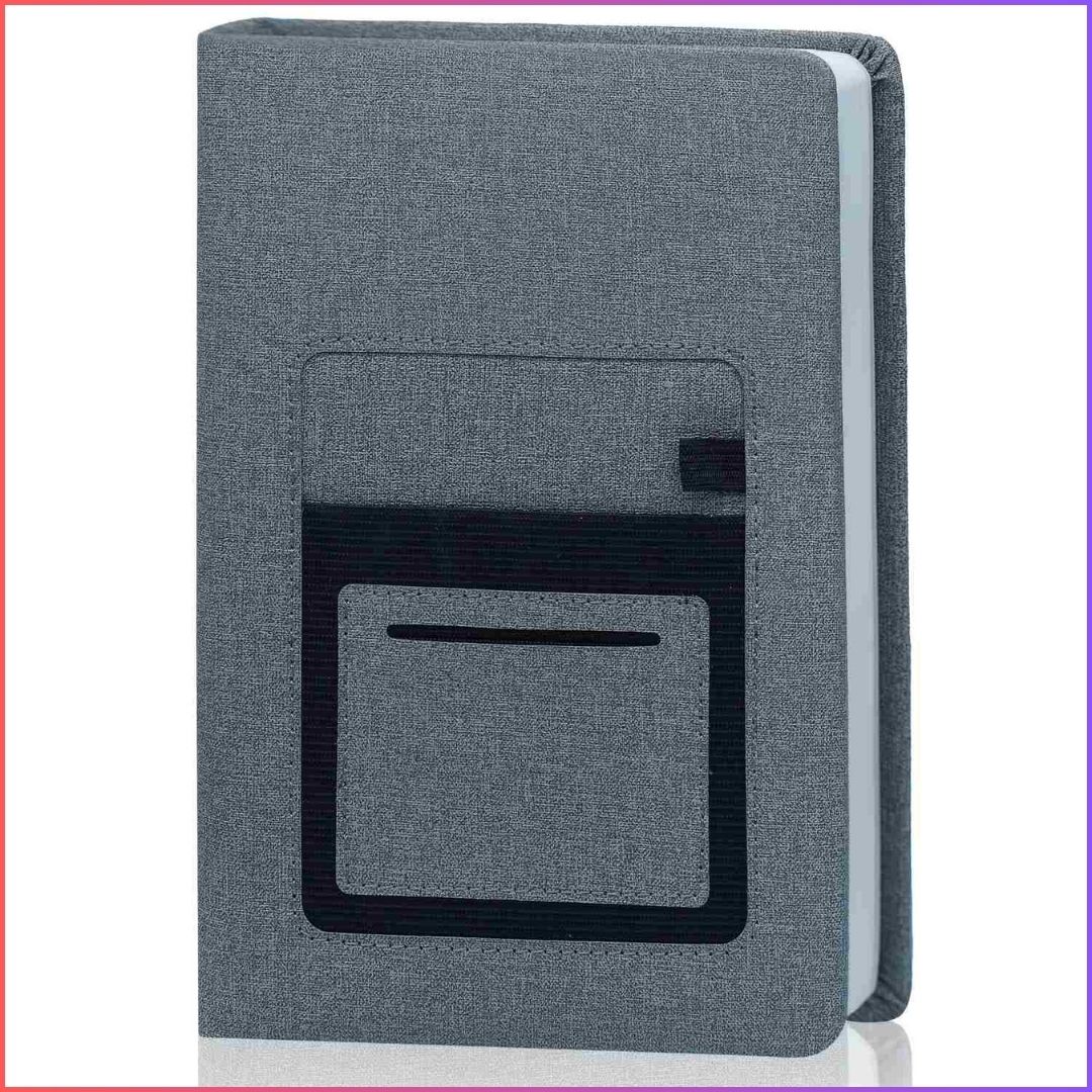 Grey A5 Business Diary with Mobile Pocket l Pack of 1