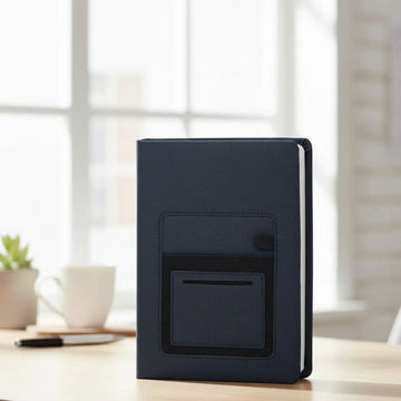 Black A5 Business Diary With Mobile Pocket l Ruled l Pack of 1