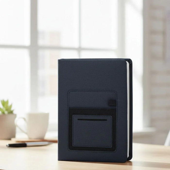 Black A5 Business Diary With Mobile Pocket l Ruled l Pack of 1