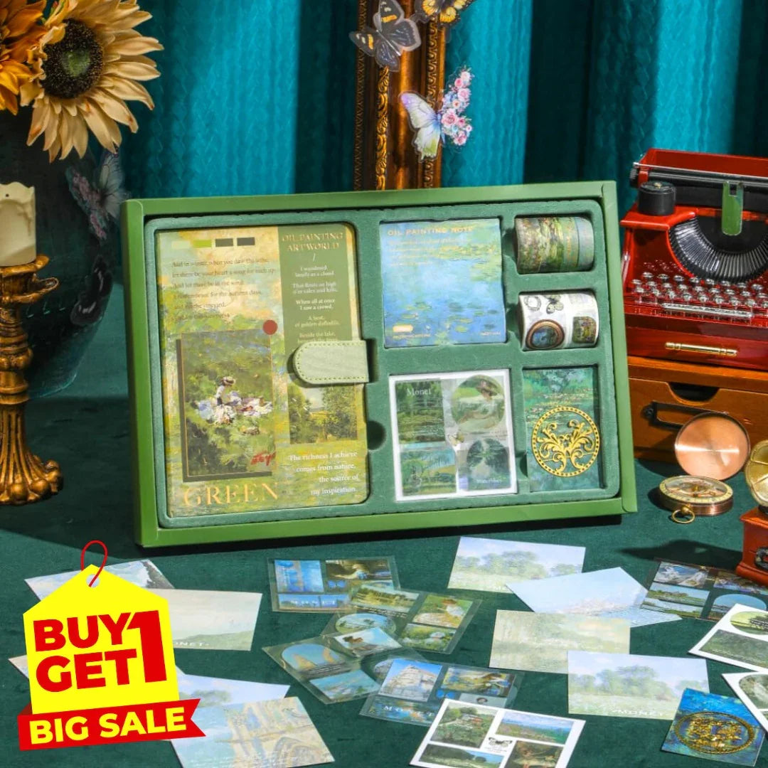 (Buy 1 Get 1 FREE) Van Gogh Premium JUMBO journaling kit for 2026 includes diary, tapes, stickers & sheets - Free Shipping