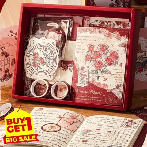 (Buy 1 Get 1 Free) Romantic Manor Journaling & Scrapbooking Kit | 2026 Edition | Complete 164-Piece Vintage-Inspired Set
