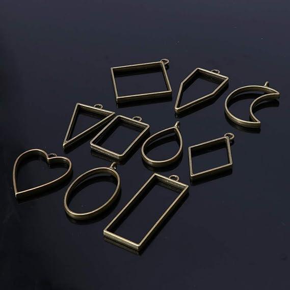 Copper Mix Shape Bezels 10pc for Resin Art ( pack of 1)