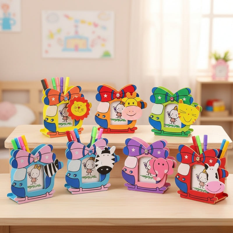 (Buy 1 Get 1 Free ) Wooden Helicopter Pen Stand (pack of 1)