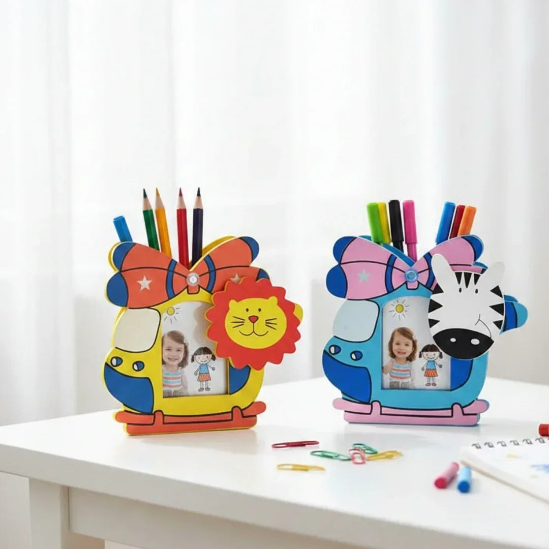 (Buy 1 Get 1 Free ) Wooden Helicopter Pen Stand (pack of 1)