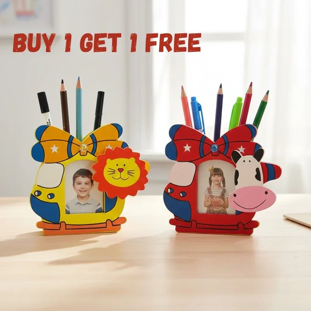 (Buy 1 Get 1 Free ) Wooden Helicopter Pen Stand (pack of 1)