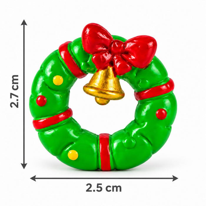 Miniature Christmas Bell & Bow for Xmas Decor & DIY Craft