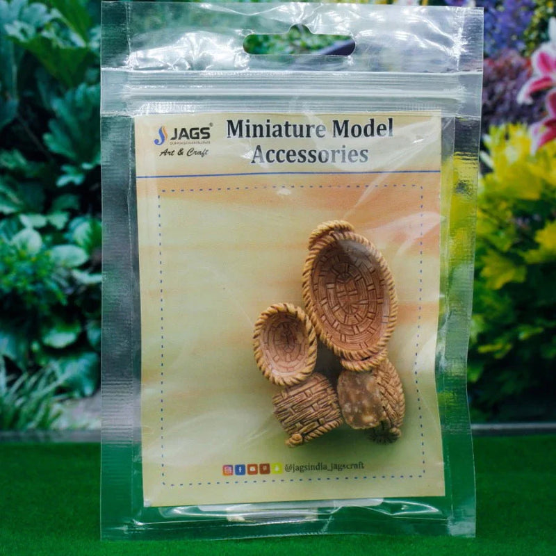 Cute Basket miniature l Pack of 4 different basket