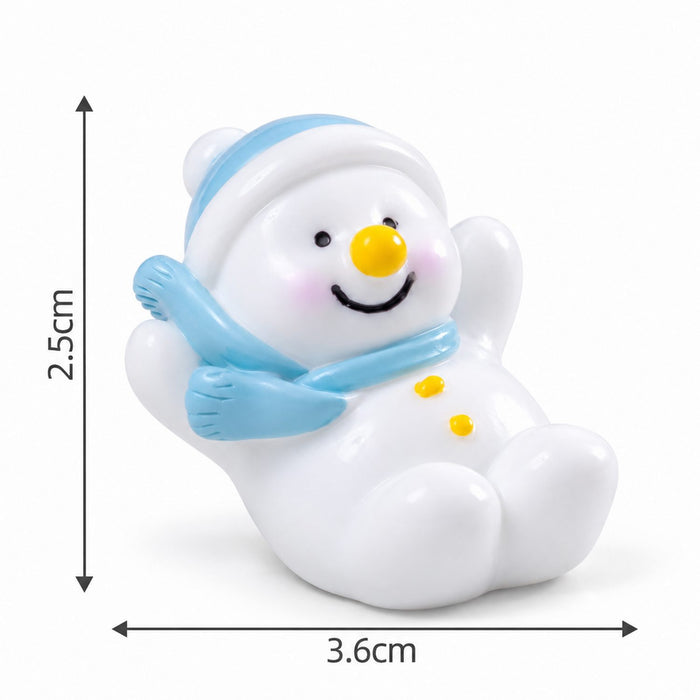 Miniature Christmas Santa Claus White Blue Cap for Xmas Decor & DIY Craft