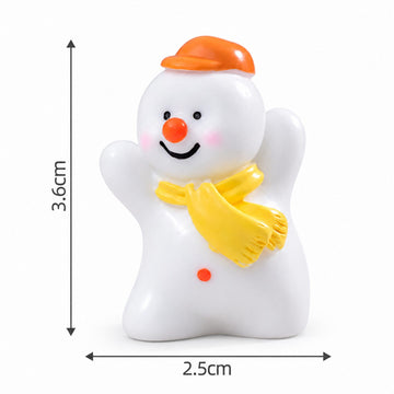 Miniature Christmas Santa Claus White Orange Cap