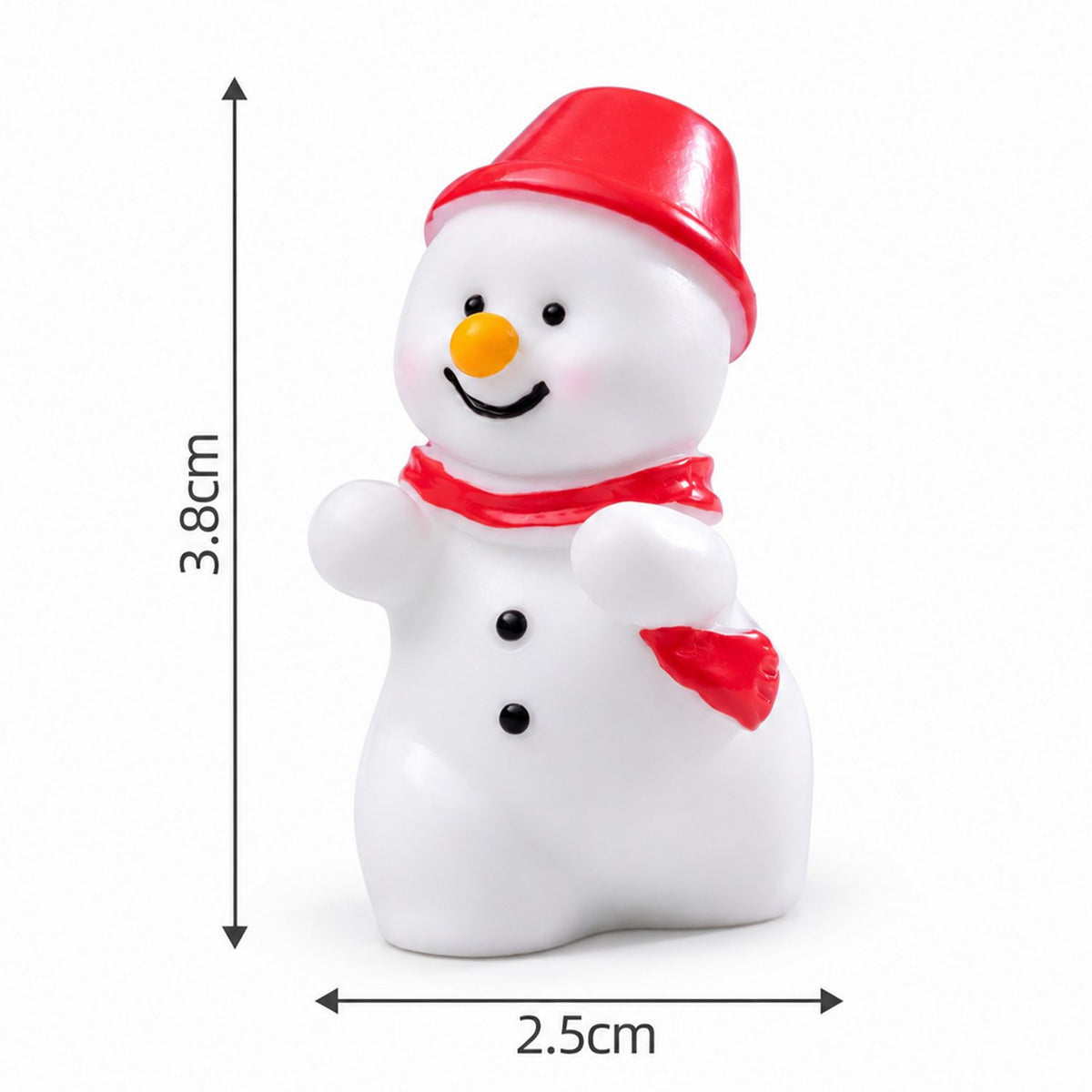 Miniature Christmas Santa Claus White Red Cap