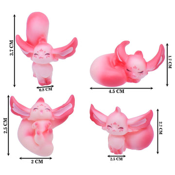 Miniature Little Divine Fox Pink 4 Pcs Set | C2033-A