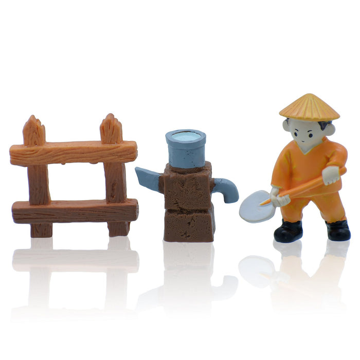 Miniature Landscape, Border & Boy Farmer Set | C2395-A