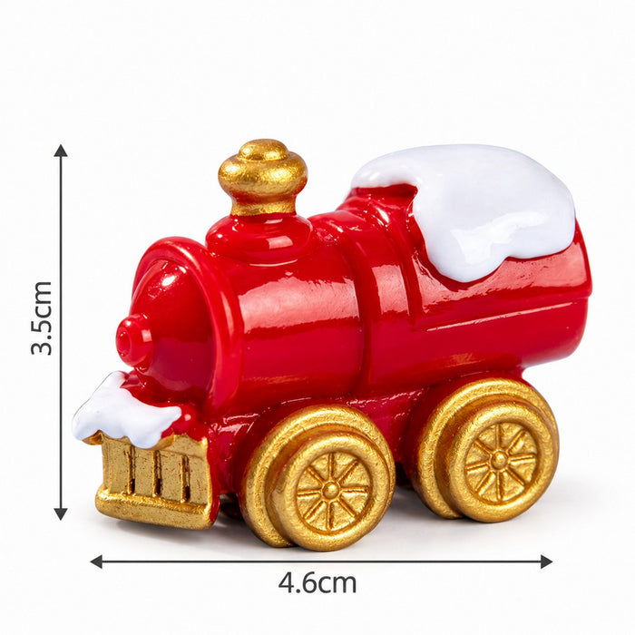 Miniature Christmas Train Engine for Xmas Decor & DIY Craft
