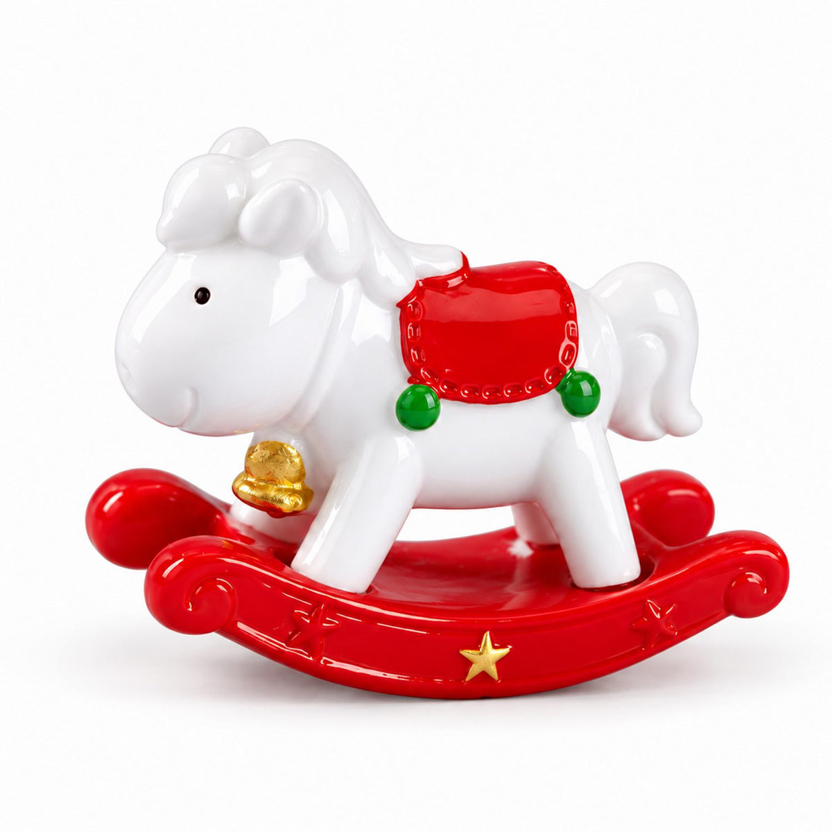 Miniature Christmas Rocking Horse size view