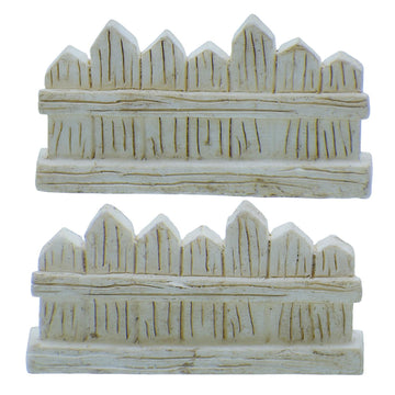 Miniature Fence White 2 Pcs Set | C2623-2