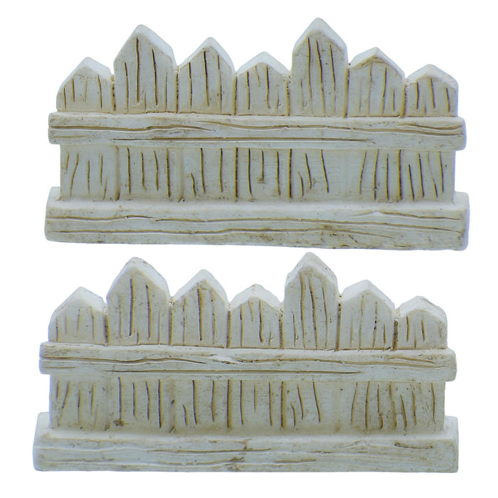 Miniature Fence White 2 Pcs Set | C2623-2