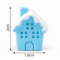 Miniature Christmas House Blue