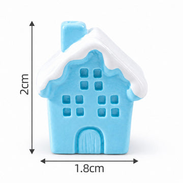 Miniature Christmas House Blue
